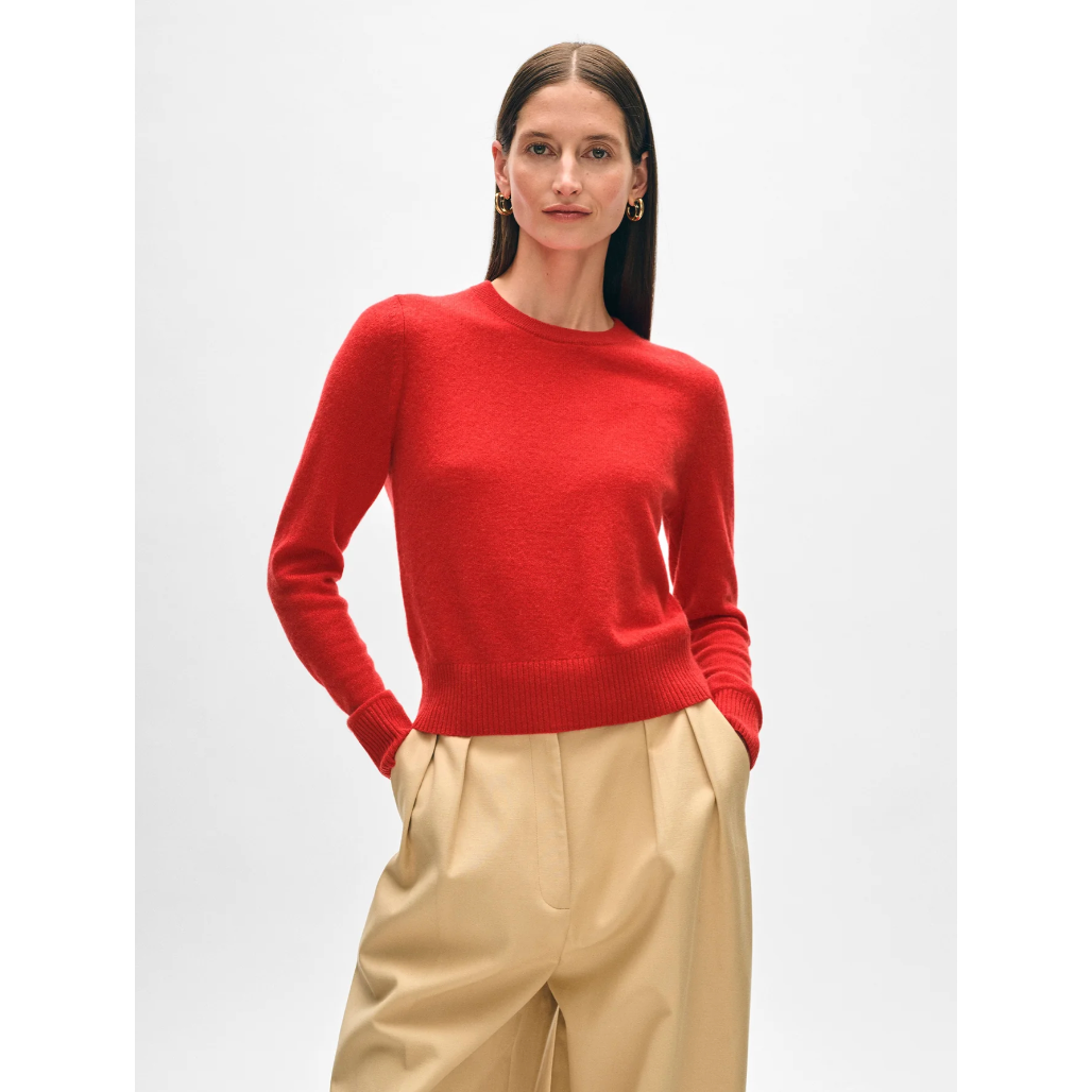 Red Shrunken Cashmere Sweater