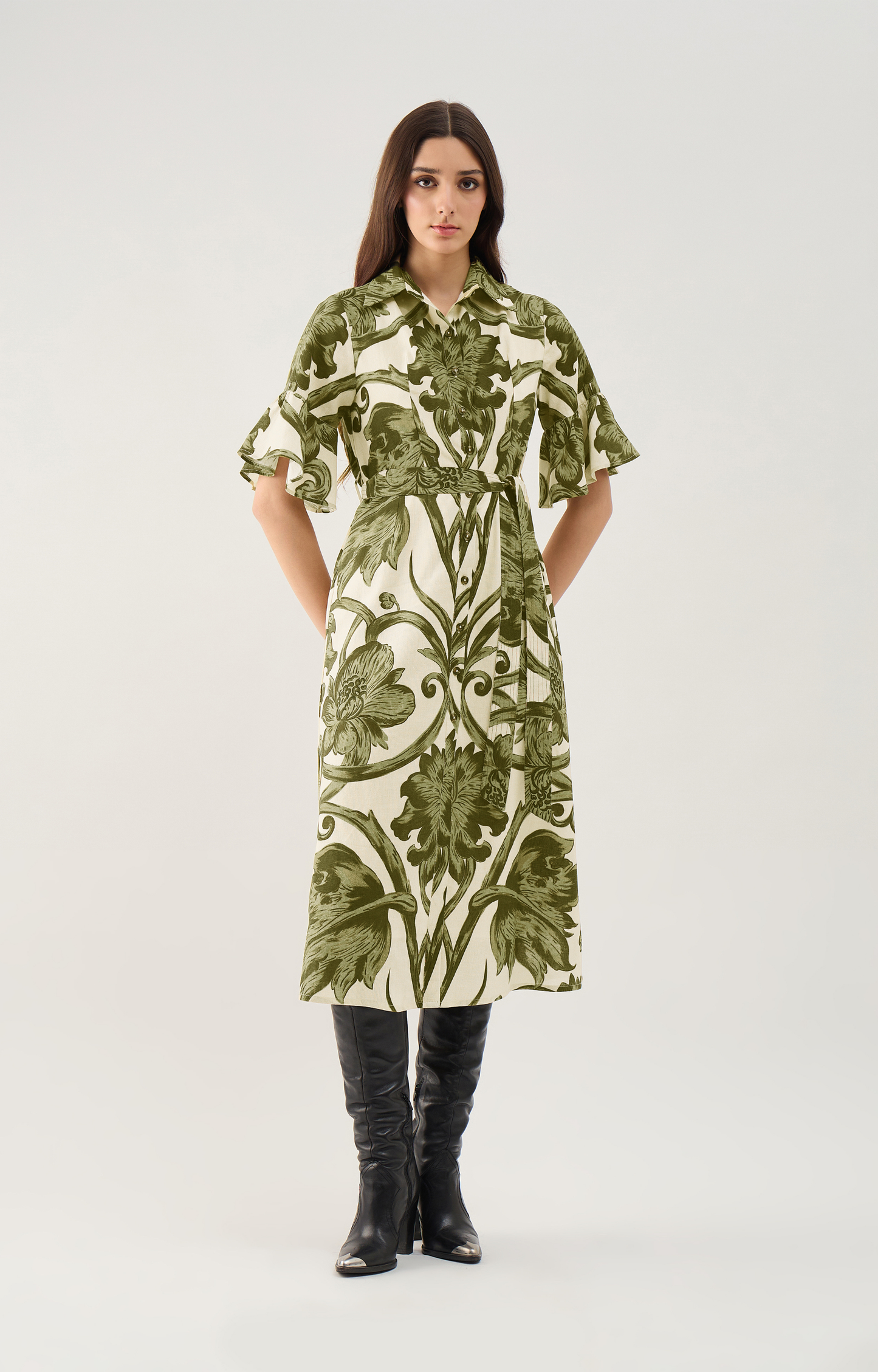 Rosemore Olive Midi Dress