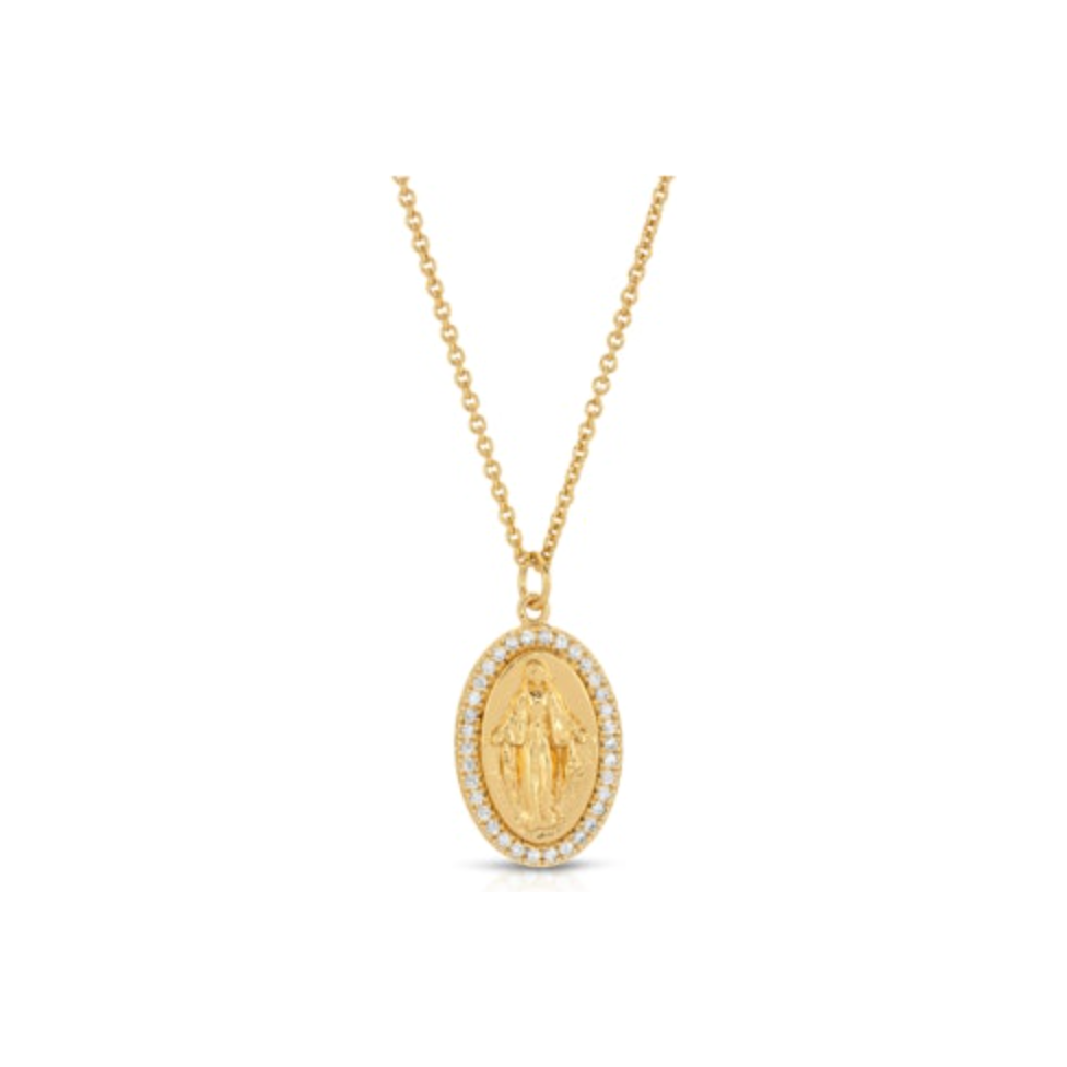 Mary CZ Pendant Necklace