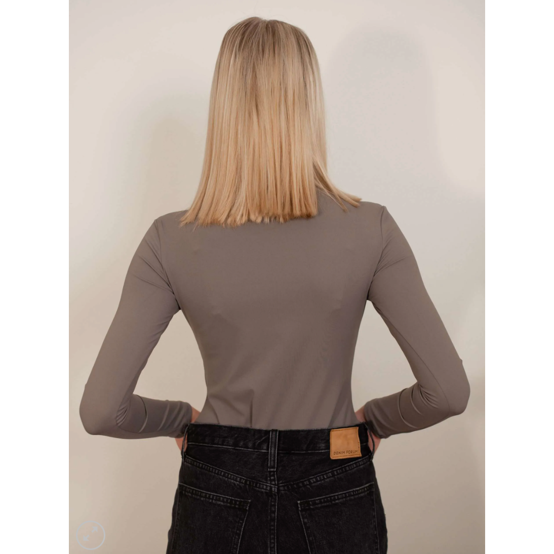 Slate Turtleneck Stretch Bodysuit