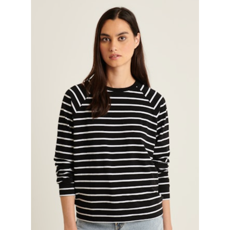 Striped Oversized Raglan Sweatshirt