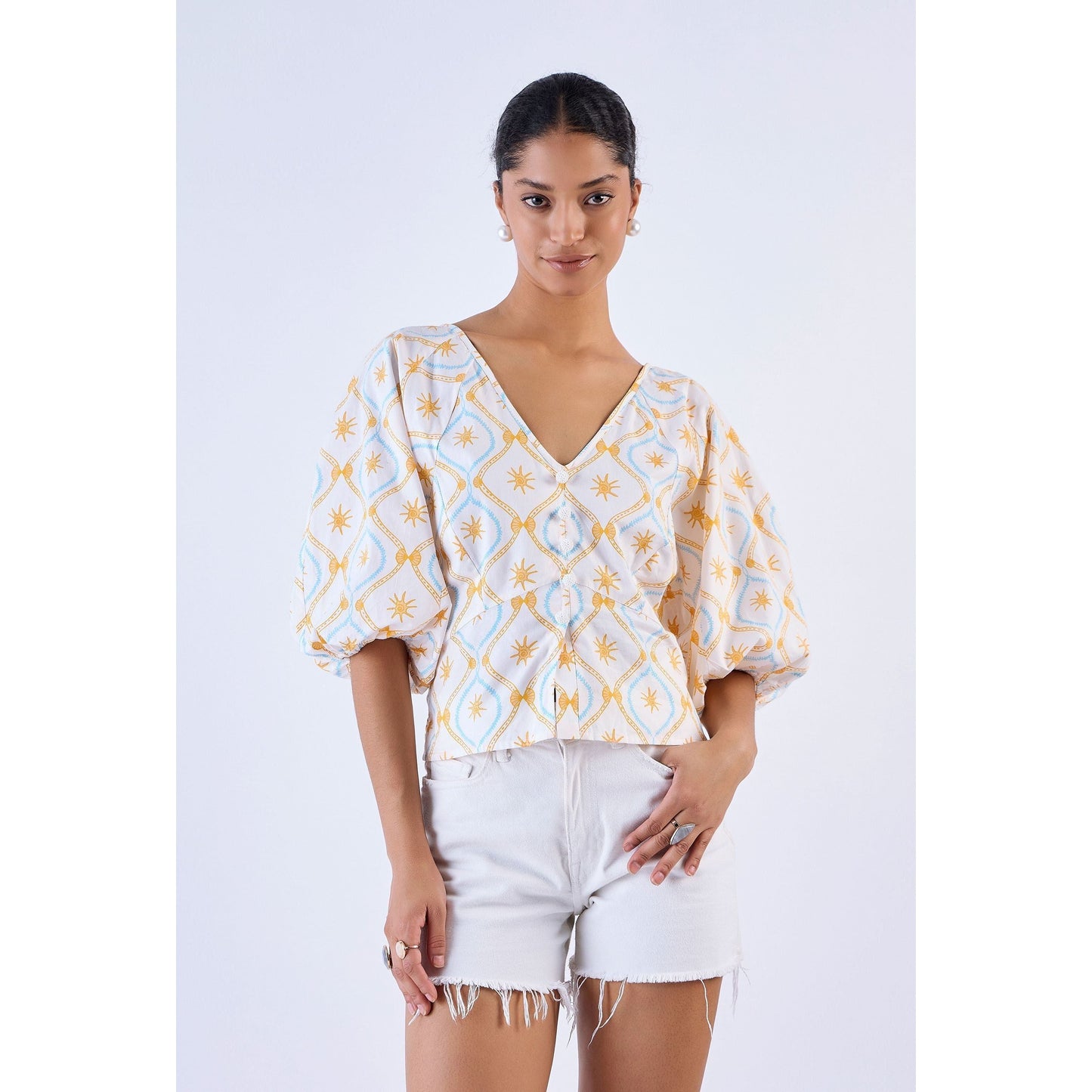 Treasures Aqua Blouse