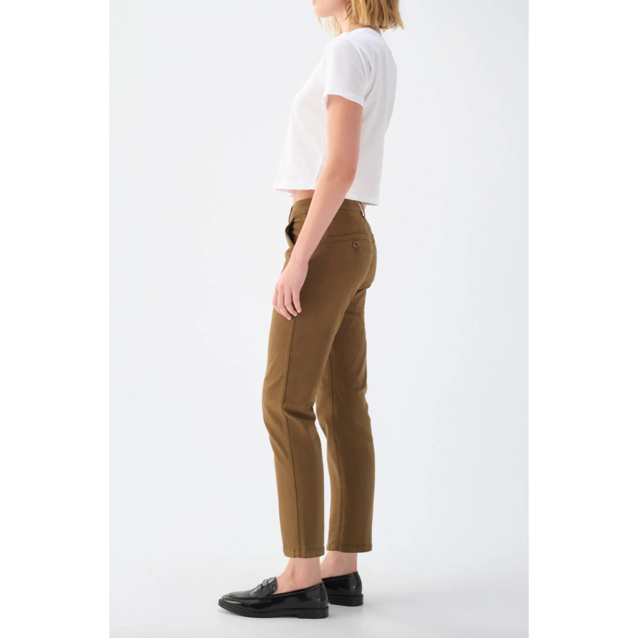 Walnut Cropped Straight Leg Pant