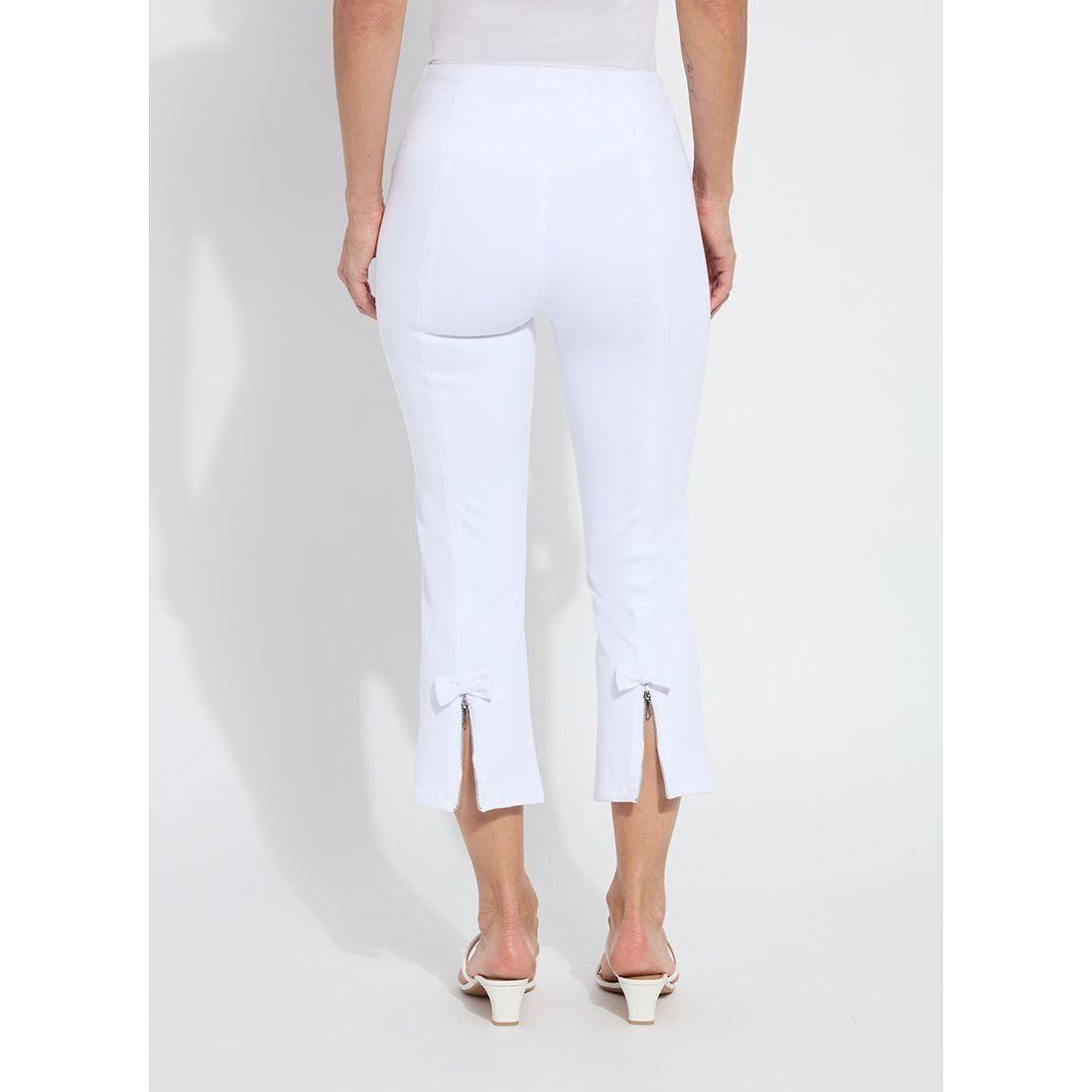 White Cropped Bow Detail Jeans