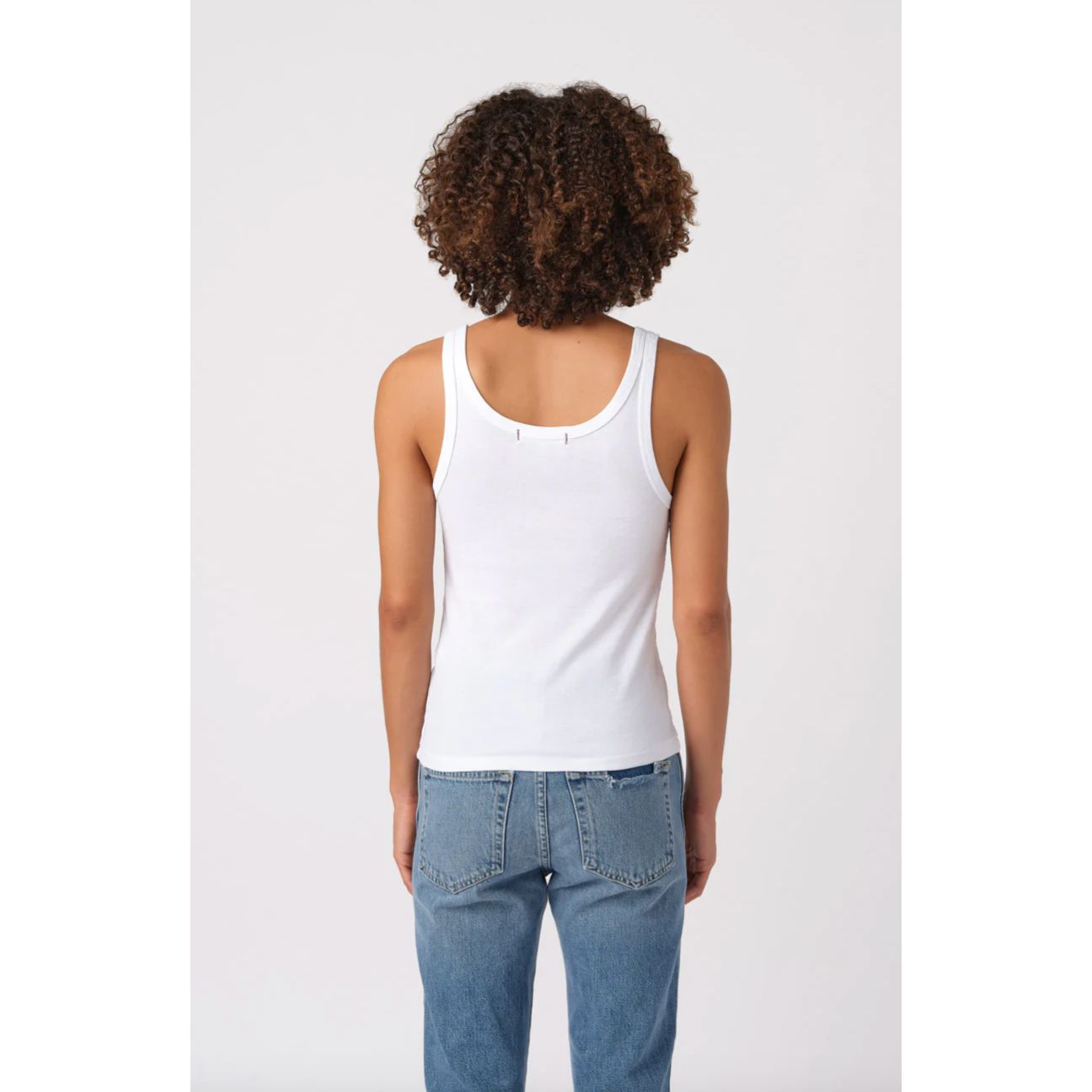 White Scoop Neck Tank