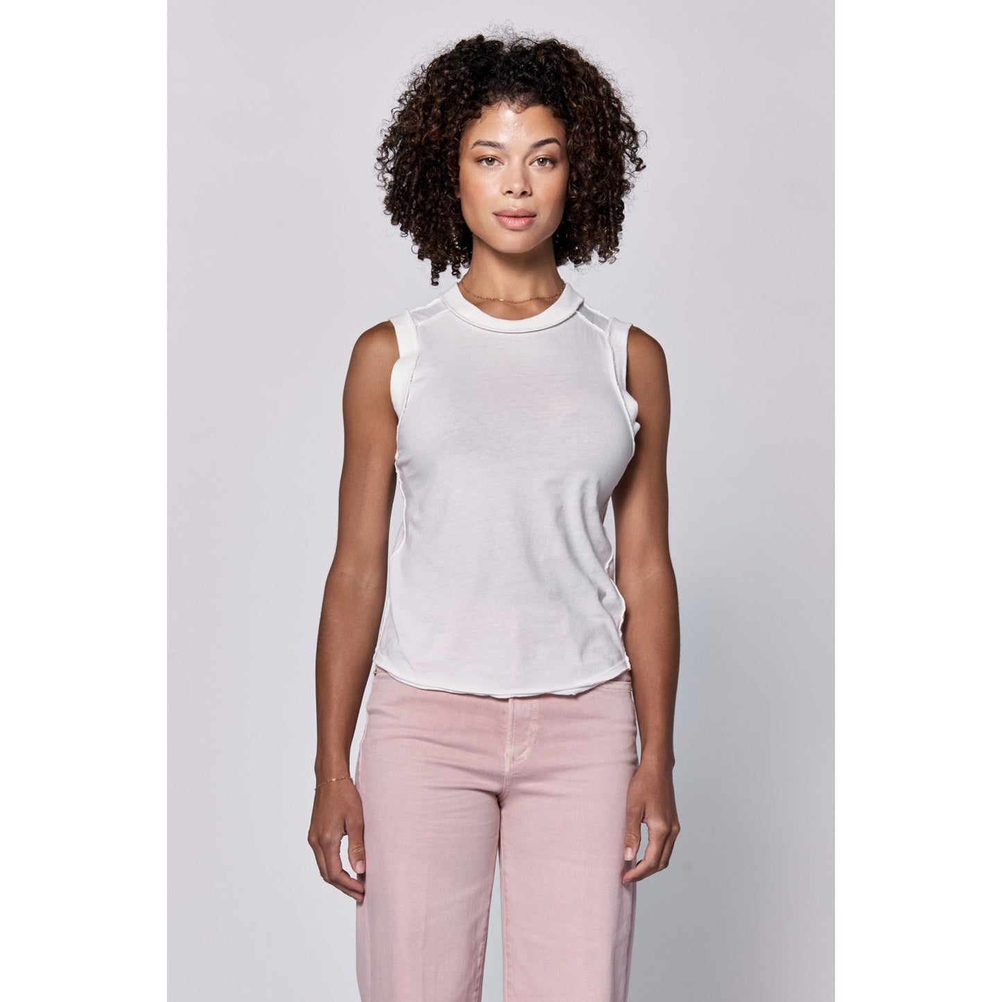 White Seam Detail Tank