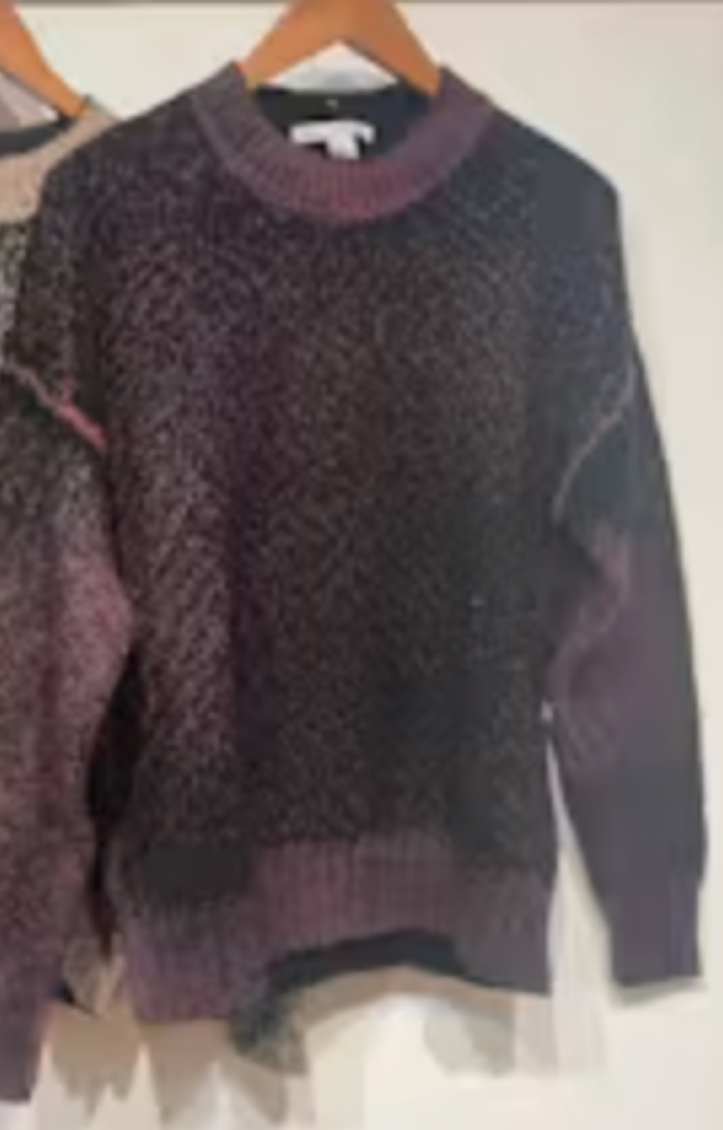 Wine Inked Cotton Sweater