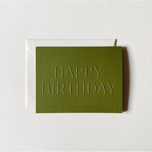 Happy Birthday Card - Moss