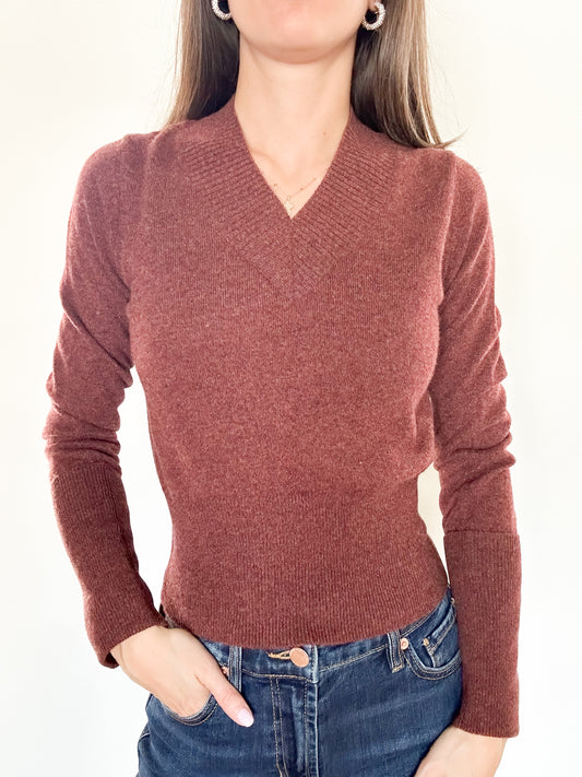 Autumn Cuffed Sleeve Cashmere Sweater