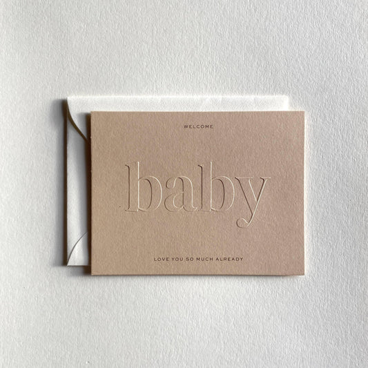 Welcome Baby Card - Flax