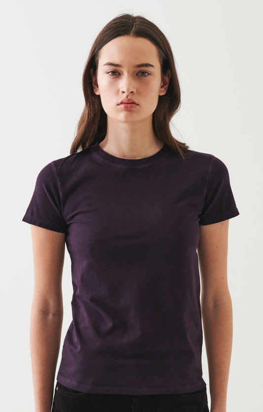 Aubergine Fitted Crew T-Shirt