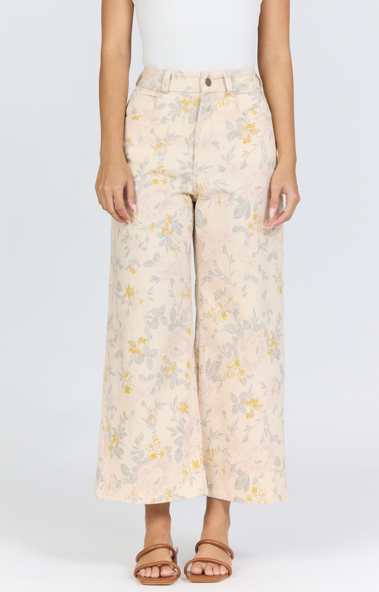 Audrey Floral Wide Leg Jeans