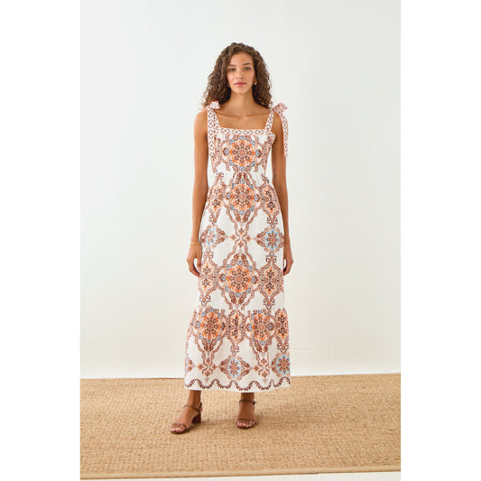 Becca Patterned Midi Dress