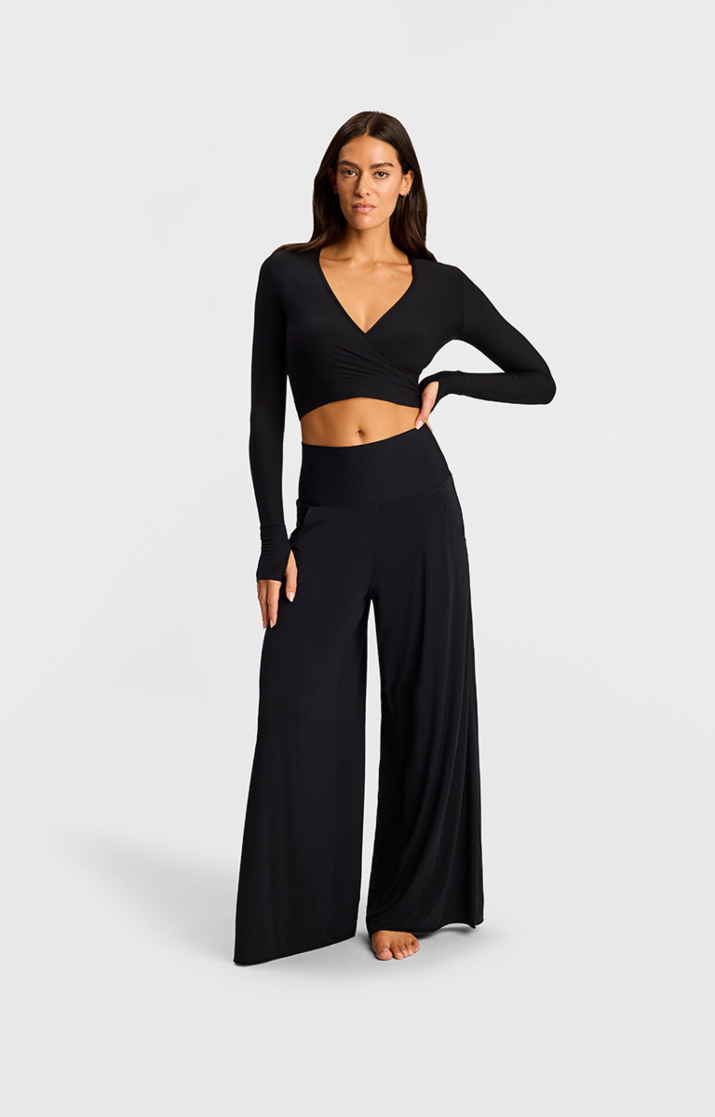 Black Butter Wide Leg Pants