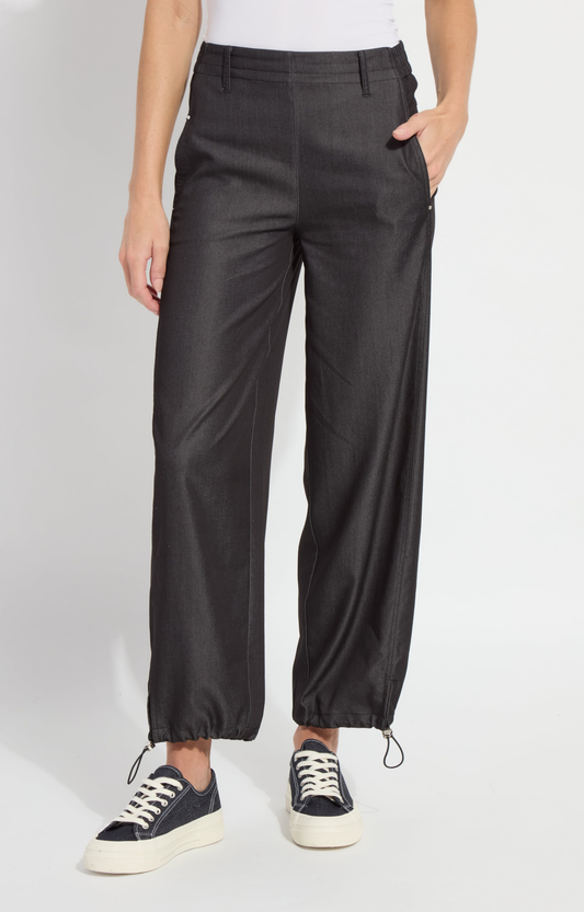 Black Drawstring Ankle Joggers