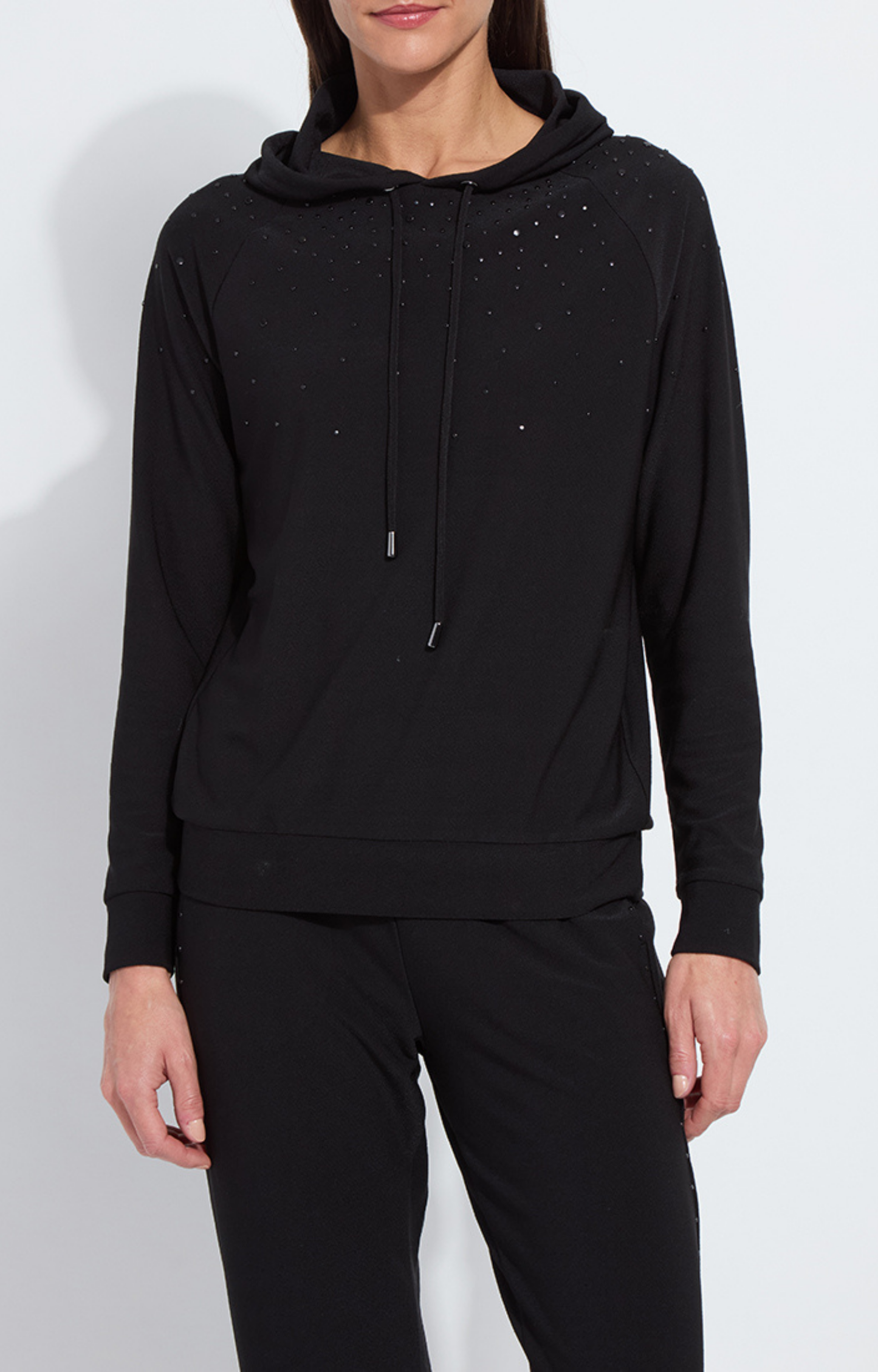 Black Studded Hoodie