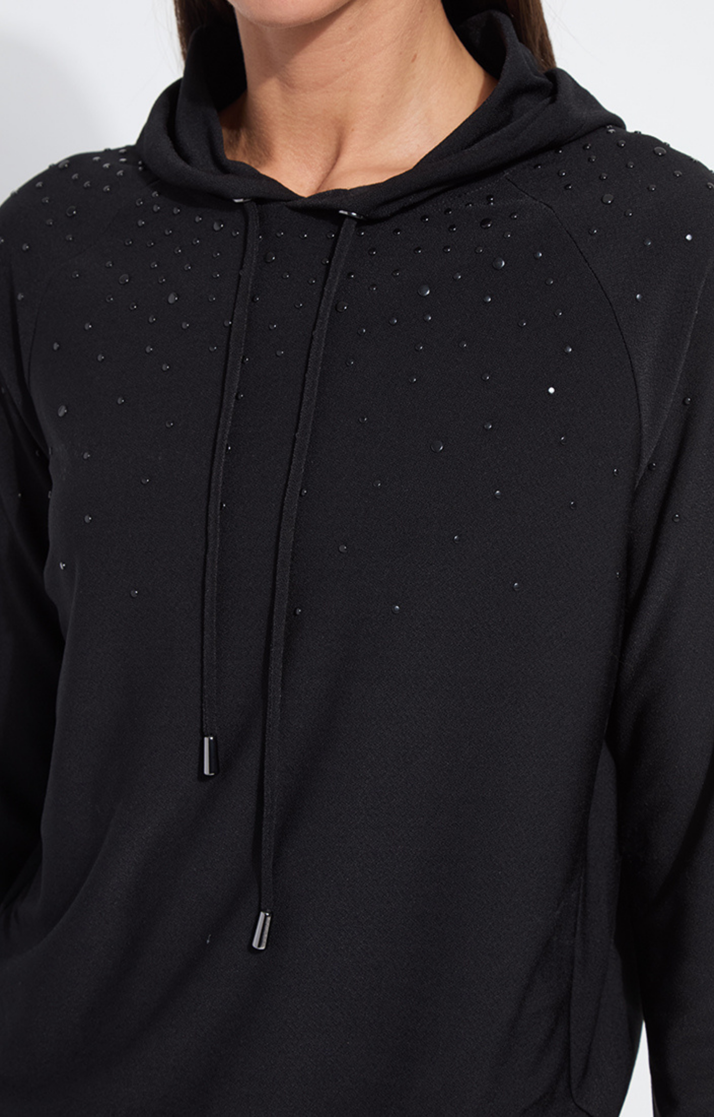 Black Studded Hoodie