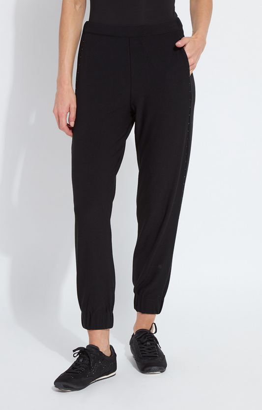 Black Studded Joggers