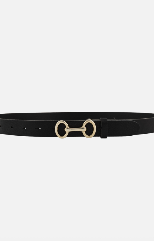 Black Horsebit Belt