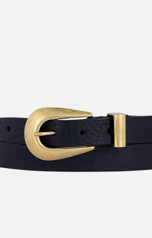 Black Horseshoe Buckle Belt