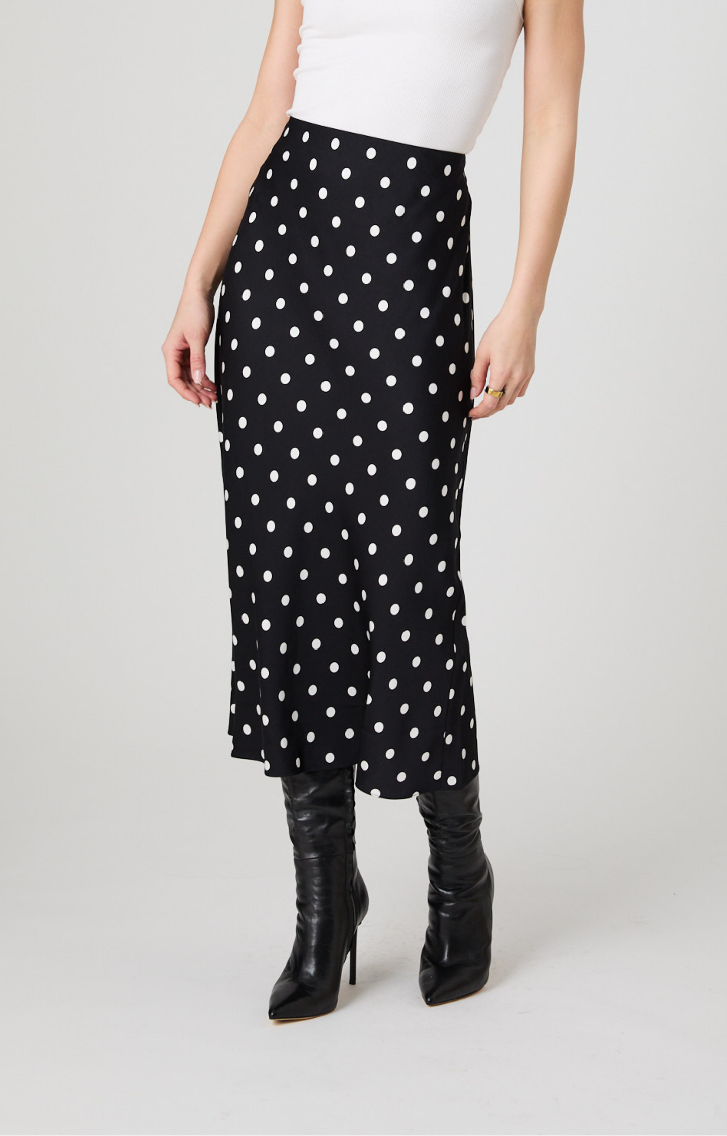 Black Polka Dot Skirt