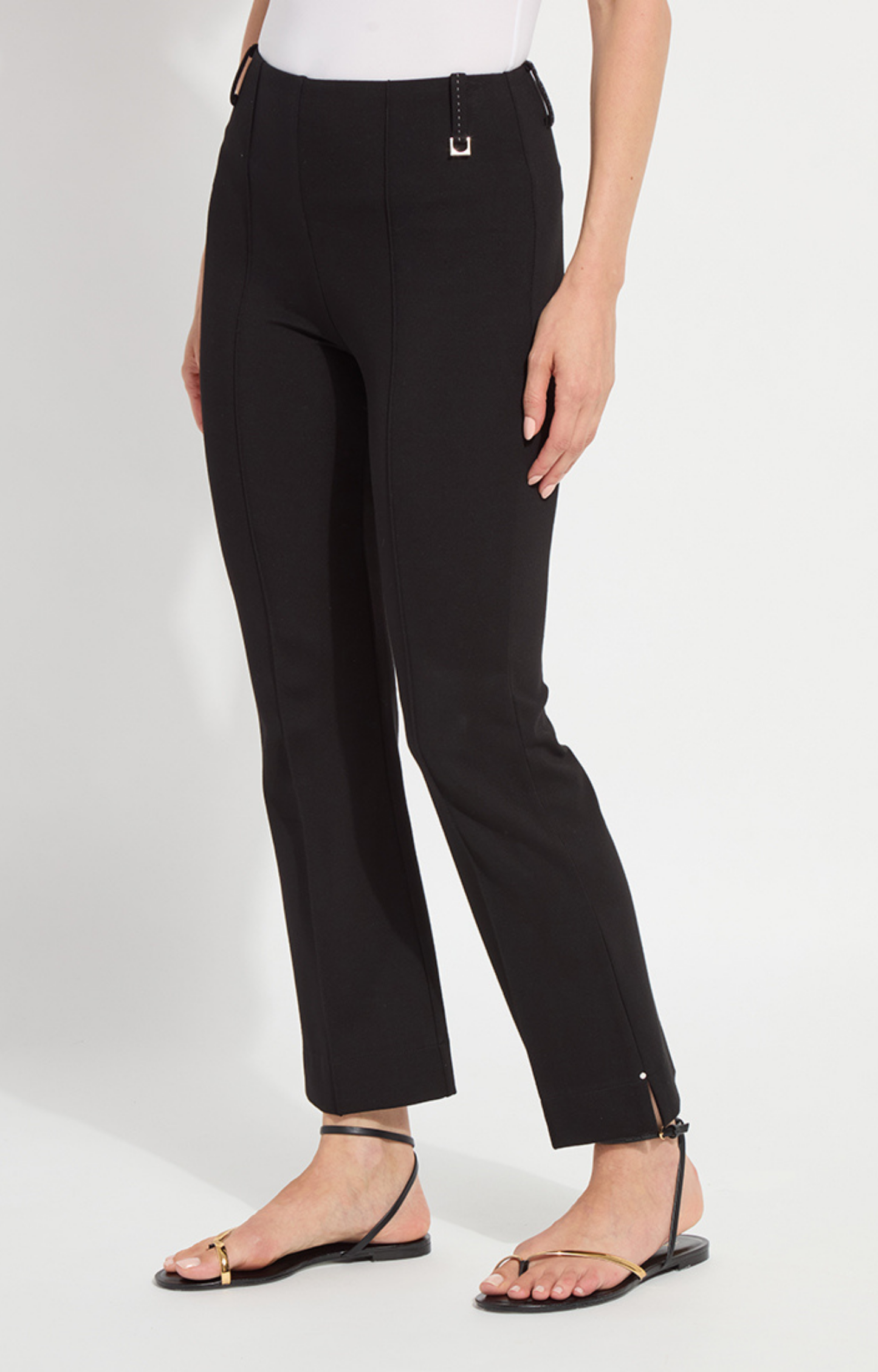 Black Ponte Bootcut Pants