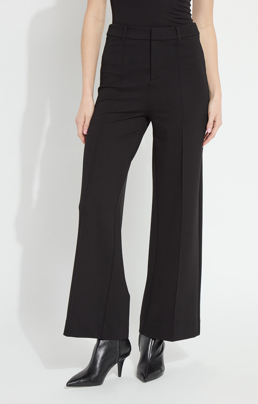 Black Ponte Flare Trouser