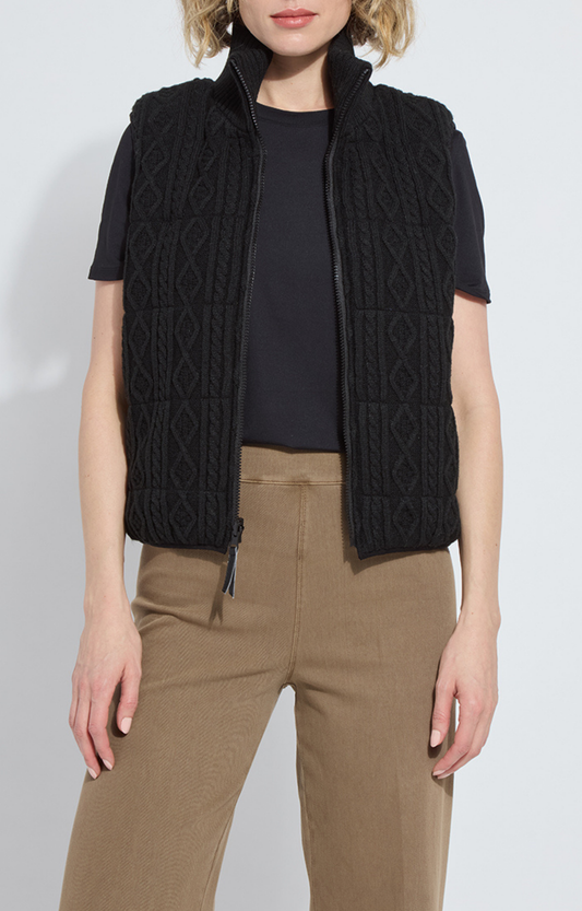 Black Reversible Puffer Vest