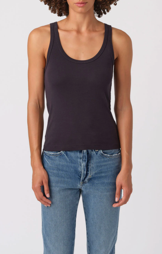 Black Scoop Neck Tank