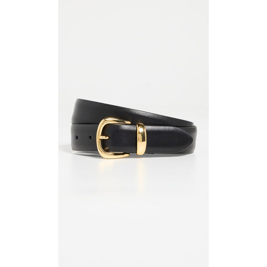Black Smooth Leather Belt