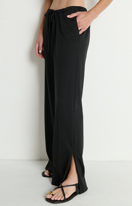 Black Split Side Sweatpants