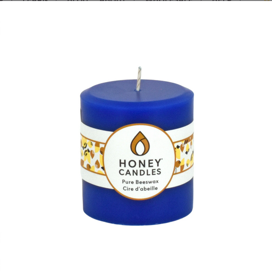 Blue Beeswax 3x3 Pillar Candle