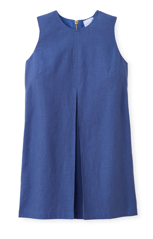 Blue Linen Shift Dress