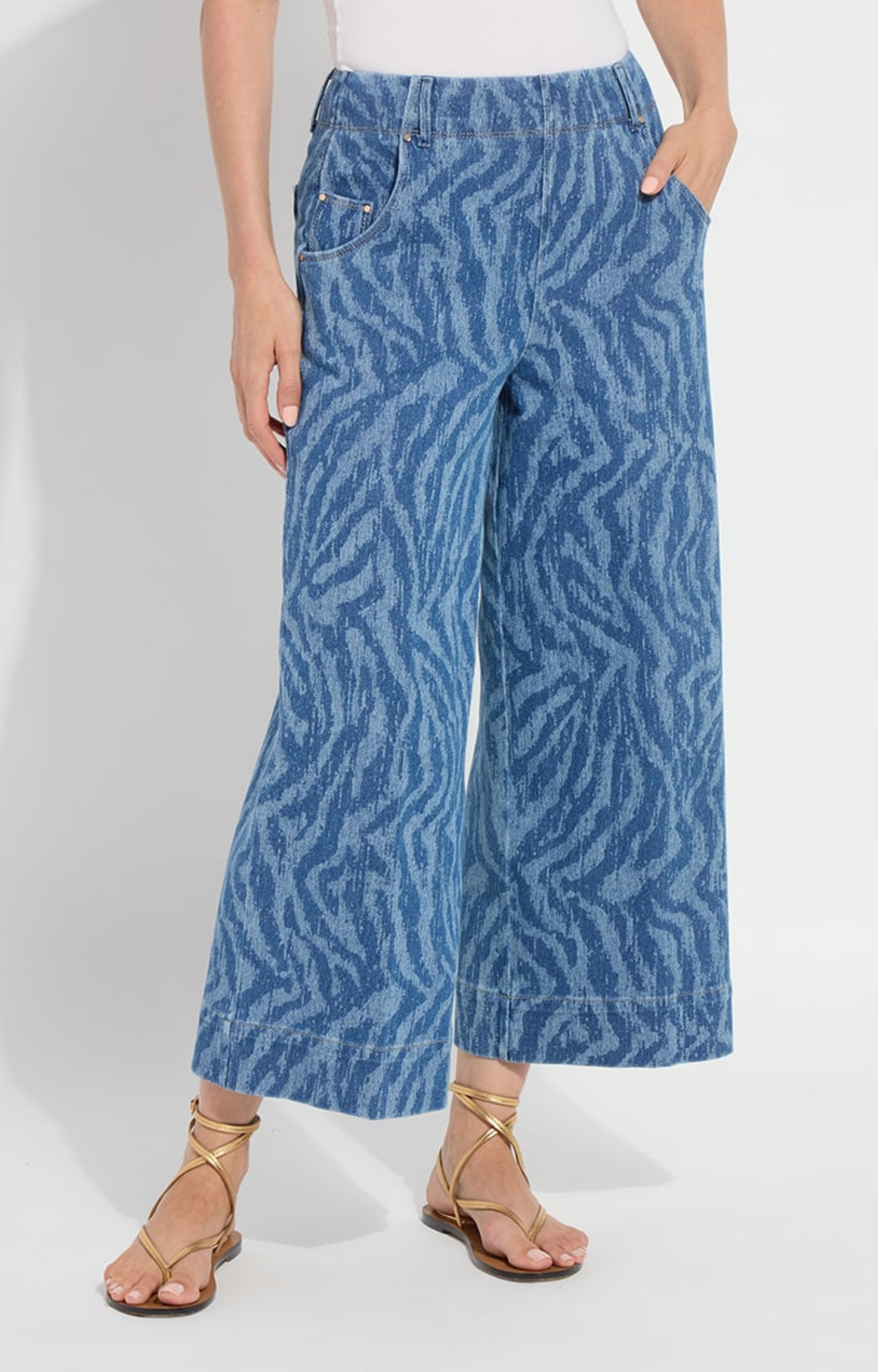 Blue Zebra Palazzo Jeans