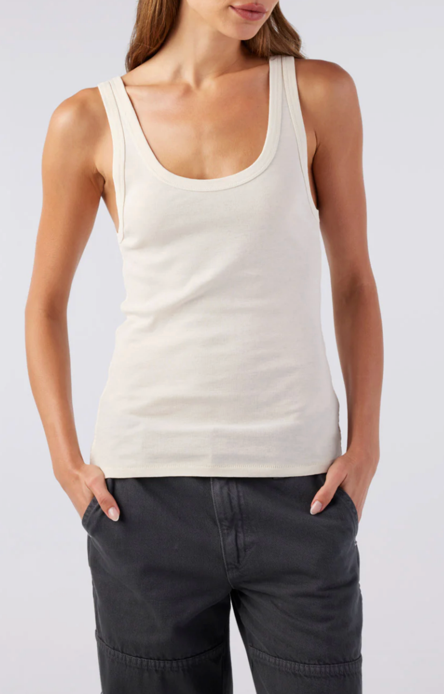 Bone Scoop Neck Tank