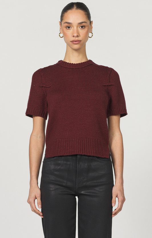 Bordeaux Short Sleeve Sweater