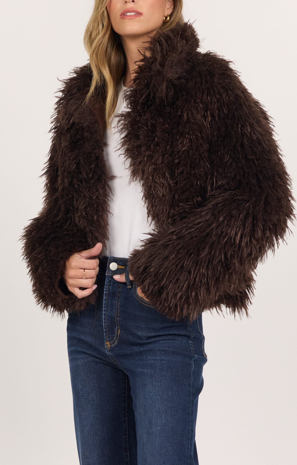Chocolate Faux Fur Jacket