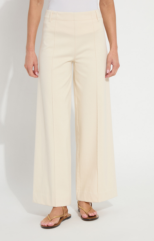 Clay Pintuck Wide Leg Jeans