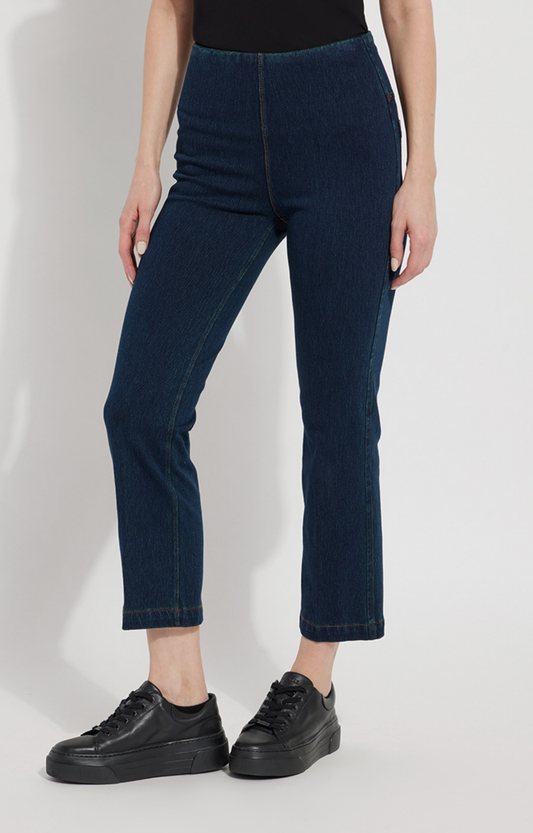 Dark Wash Cropped Bootcut Jeans