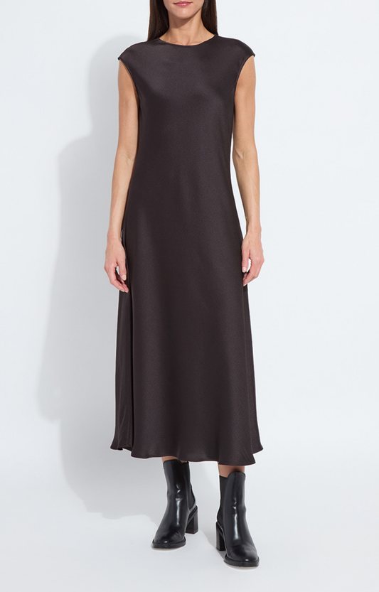 Espresso Bias Cut Midi Dress