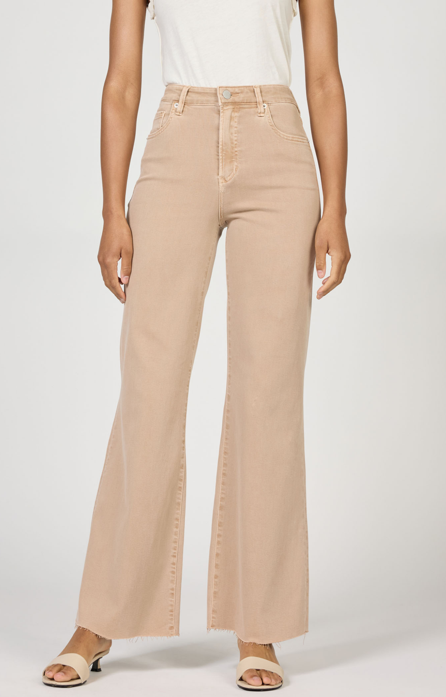 Fiona Biscuit Wide Leg Jeans
