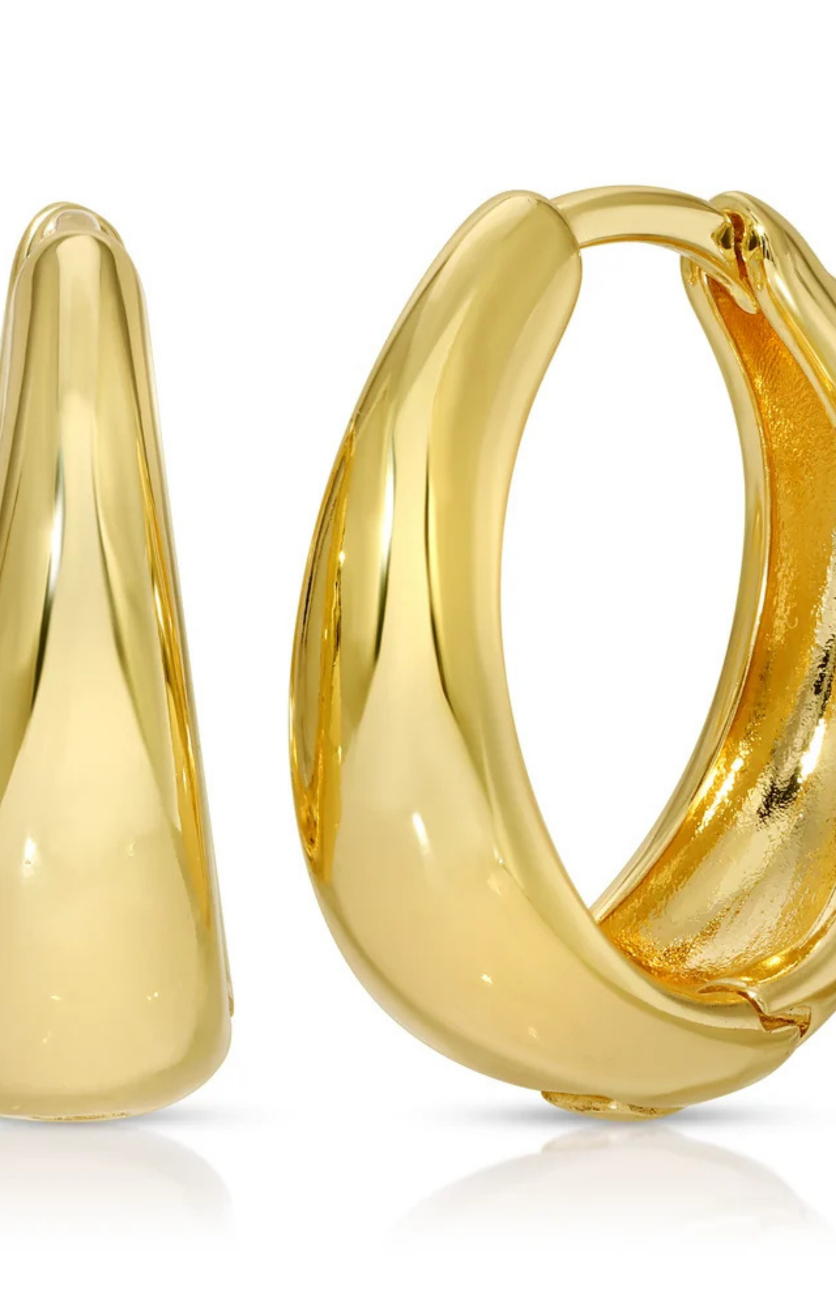 Gold Click Hoop Earrings