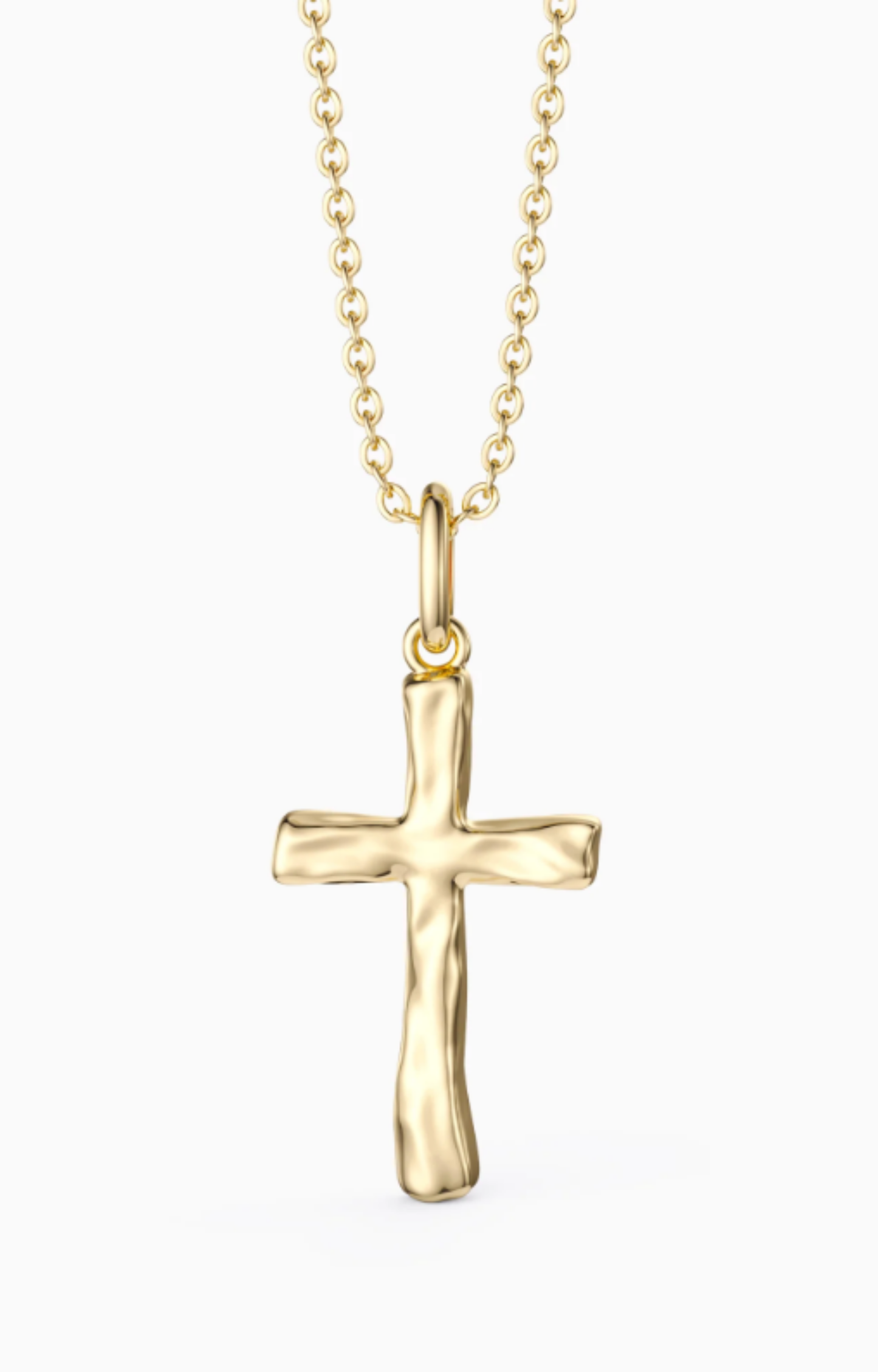 Gold Liquid Cross Necklace