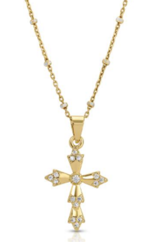 Gold/Silver Chain Cross Necklace