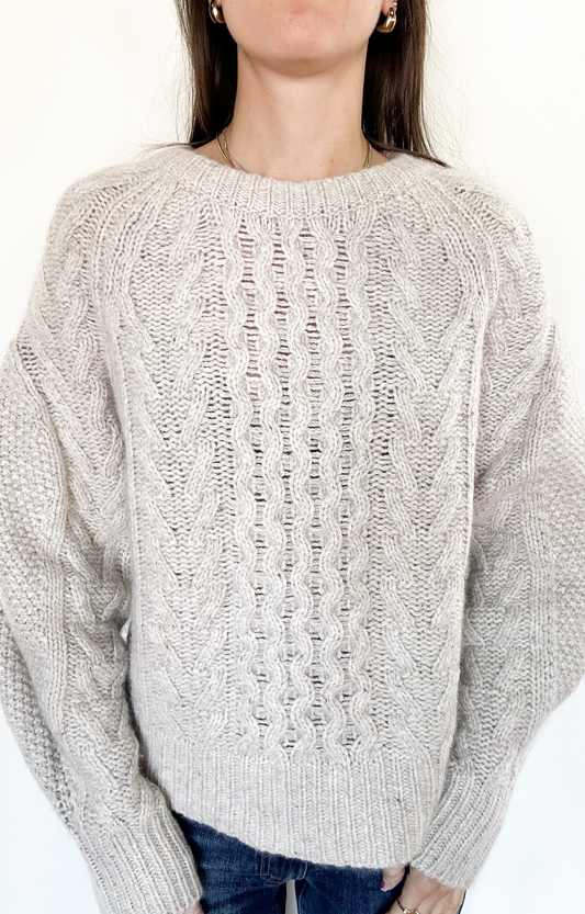Grey Fisherman Cashmere Sweater
