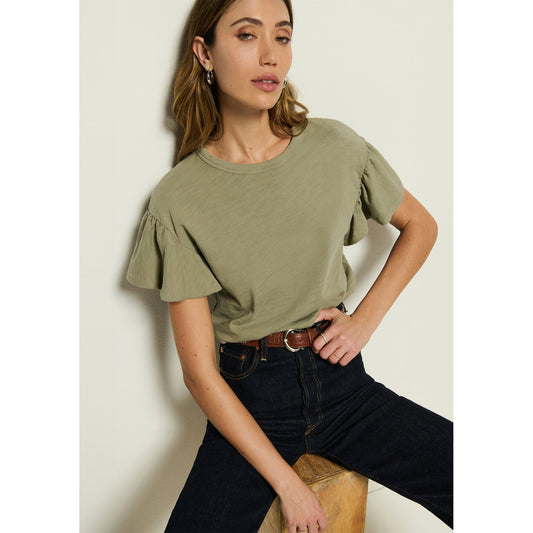 Herb Ruffle Sleeve T-Shirt