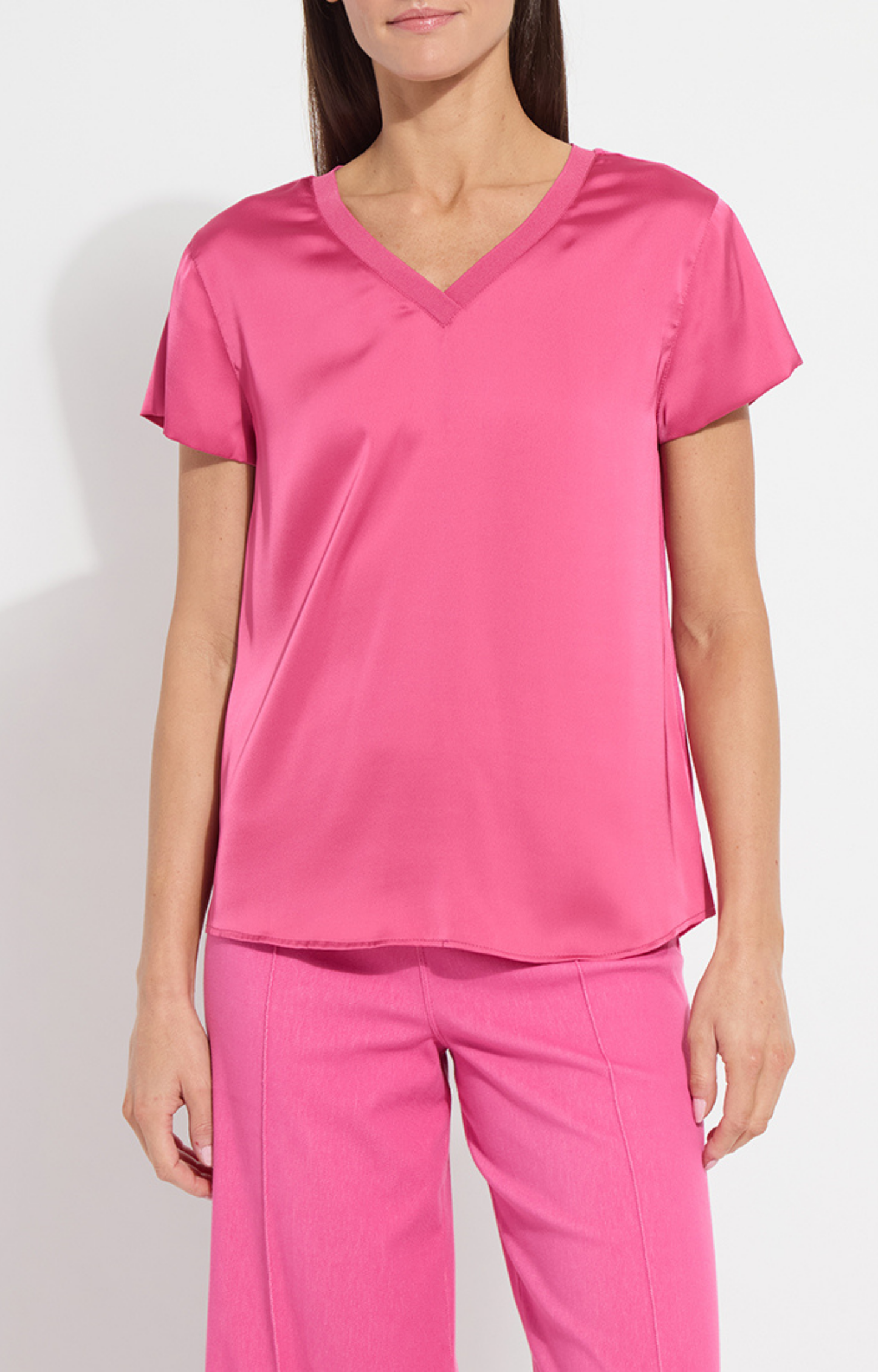 Hot Pink Mixed Media Shirt