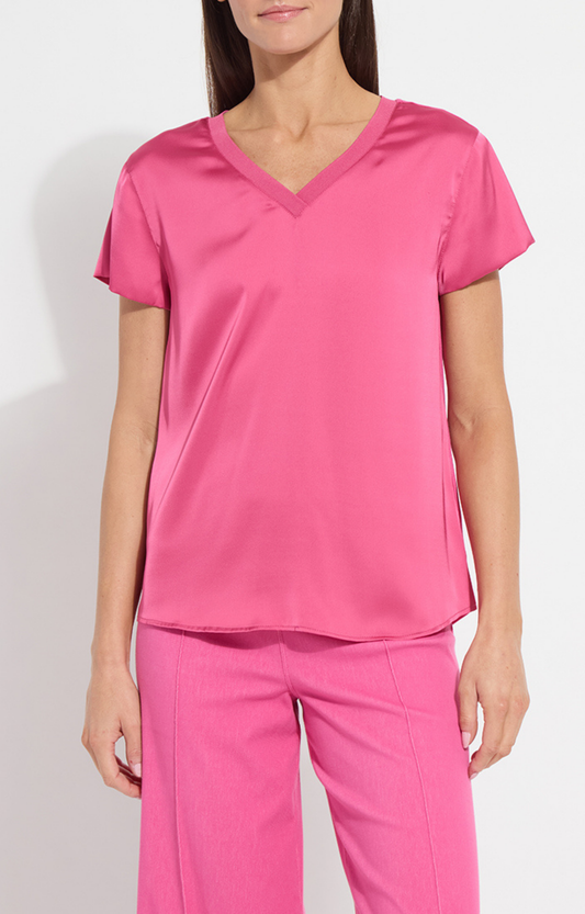 Hot Pink Mixed Media Shirt