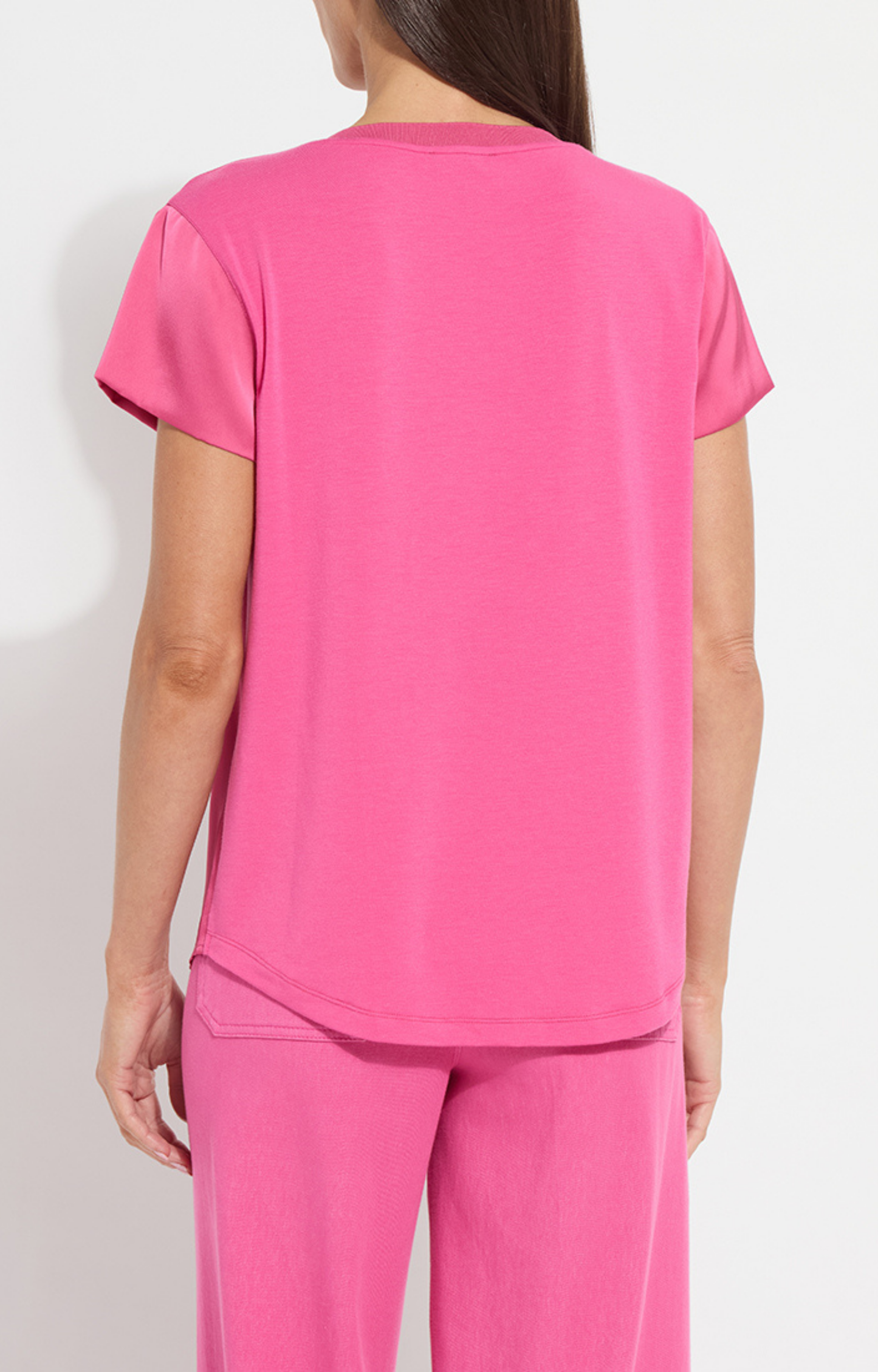 Hot Pink Mixed Media Shirt