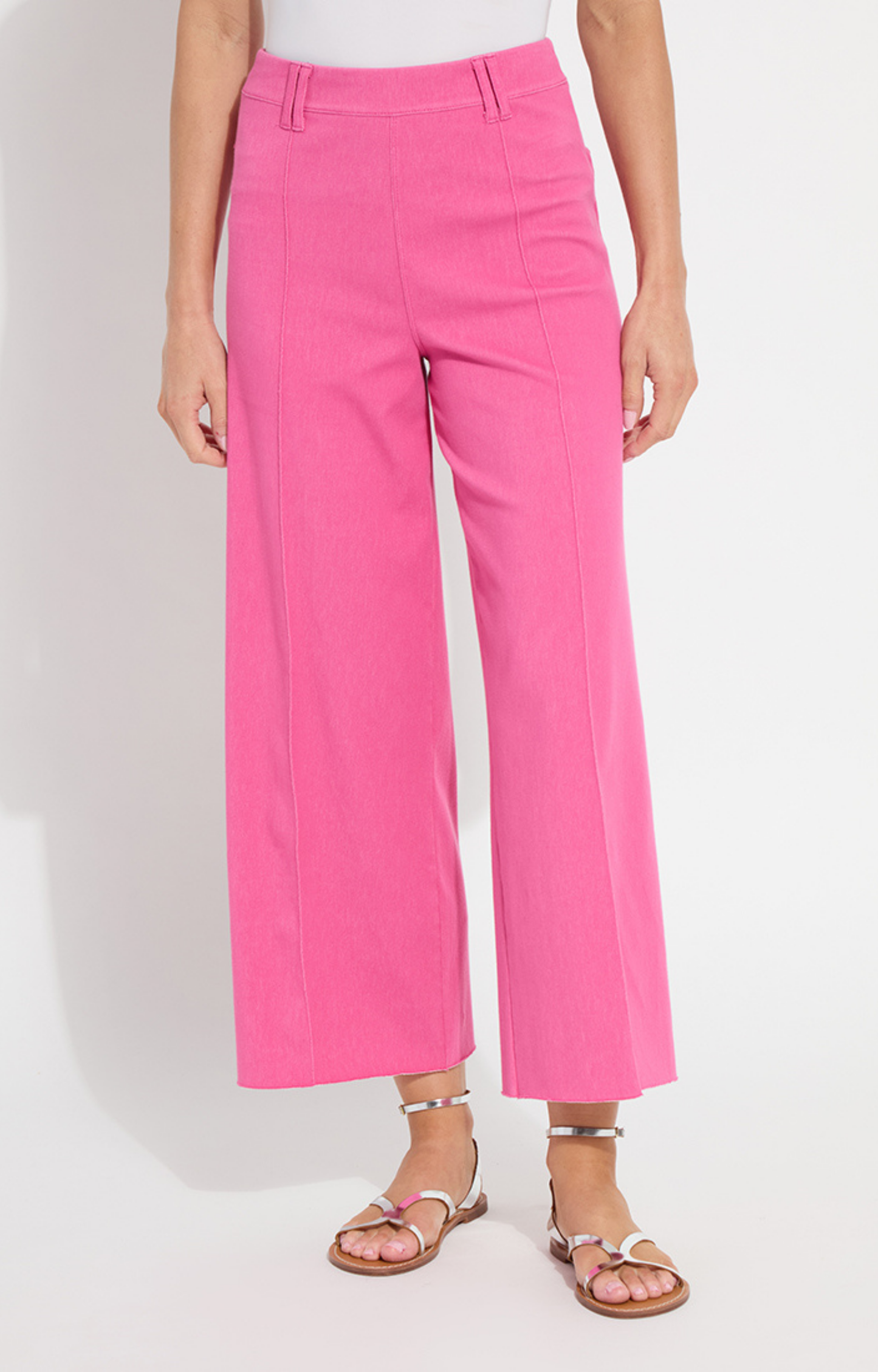 Hot Pink Wide Leg Jeans